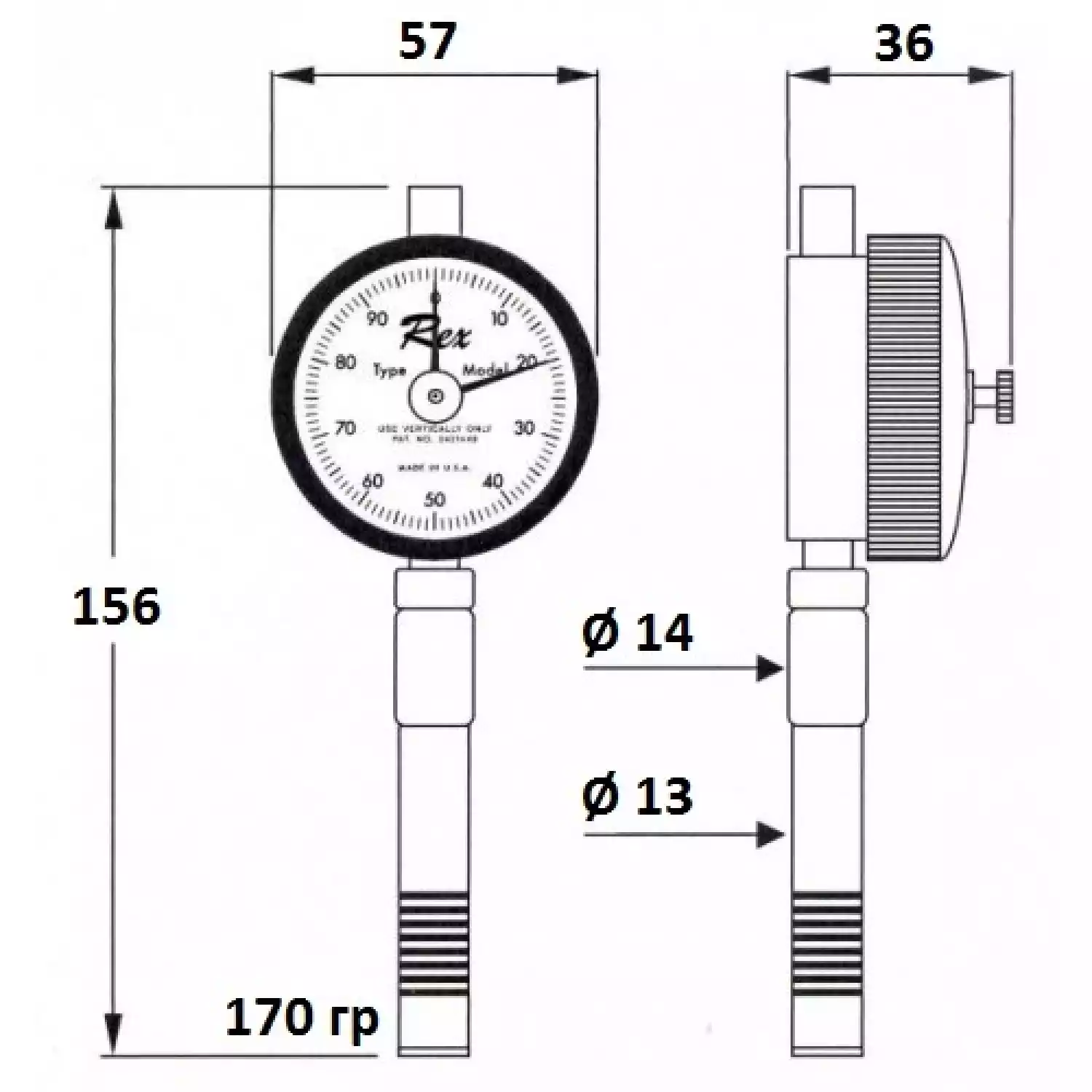 REX 2000 A — твердомер (дюрометр) Шора тип А - 2