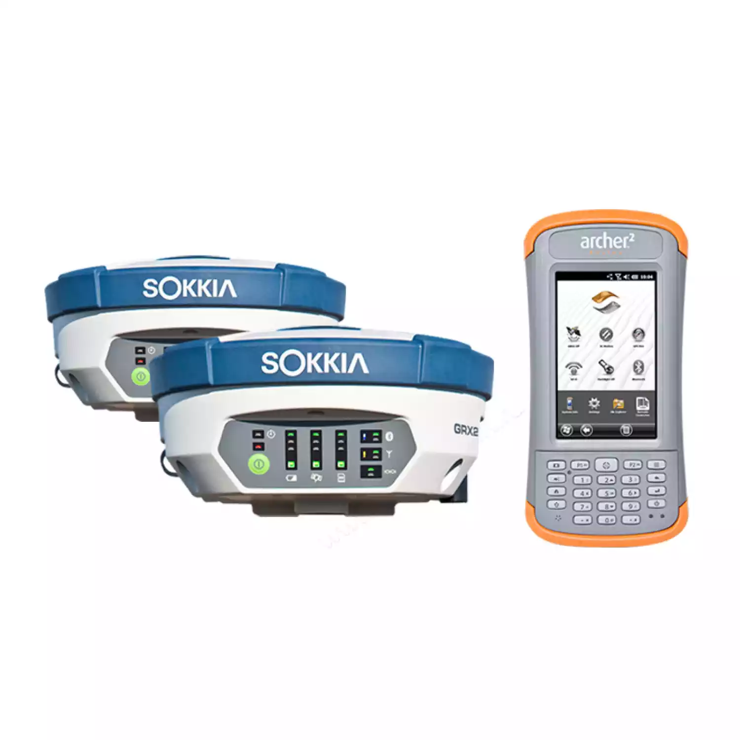 Комплект из двух геодезических спутниковых приемников GRX2 DUHFII/GSM и контроллера Archer2 и Magnet Field GPS+ - 1