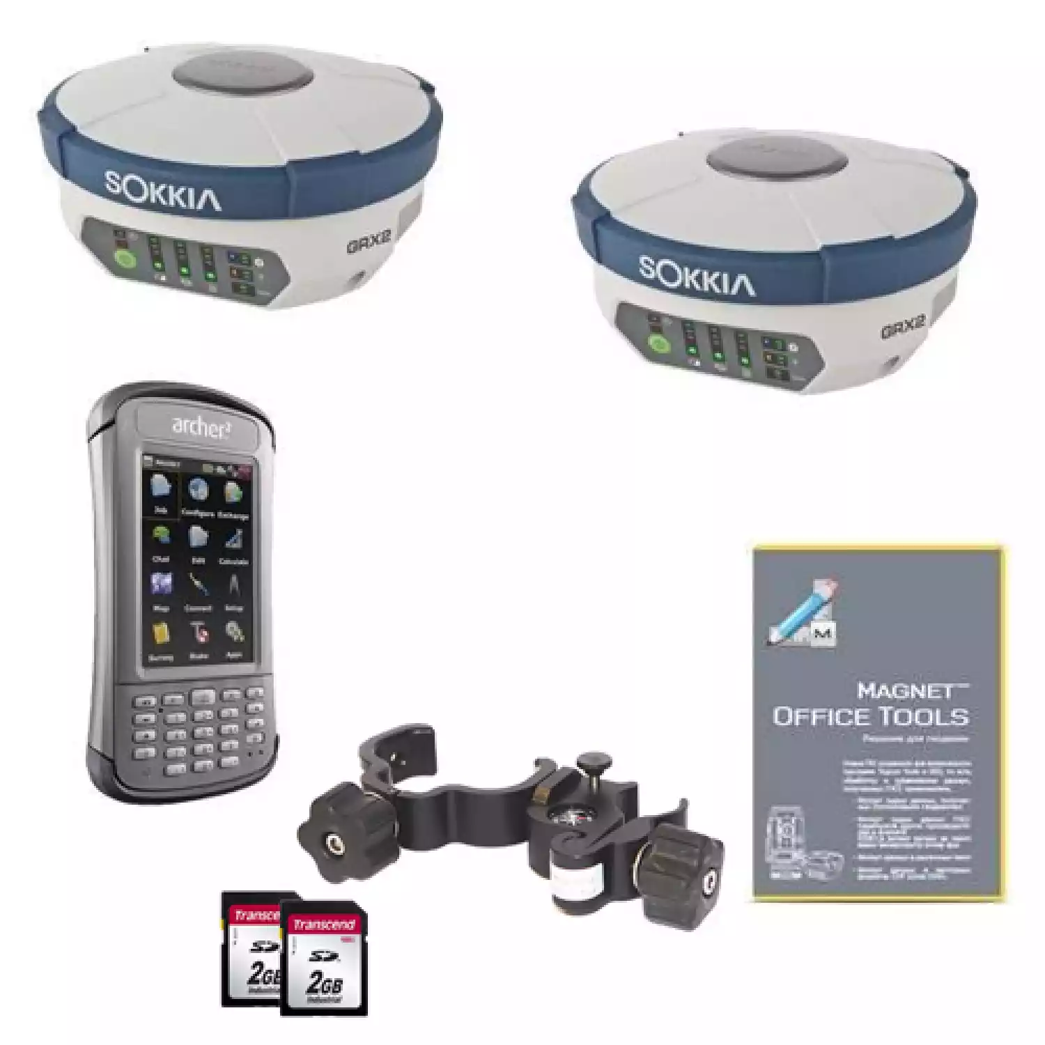 Комплект из двух приемников Sokkia GRX3 с модемами UHF/GSM и контроллера Archer2 - 2