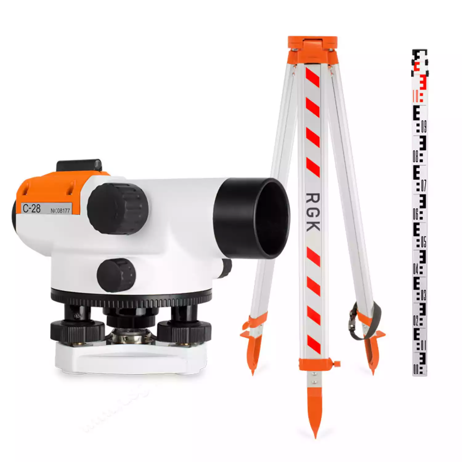 Комплект оптический нивелир RGK C-28 штатив рейка - 3 в 1 - 1