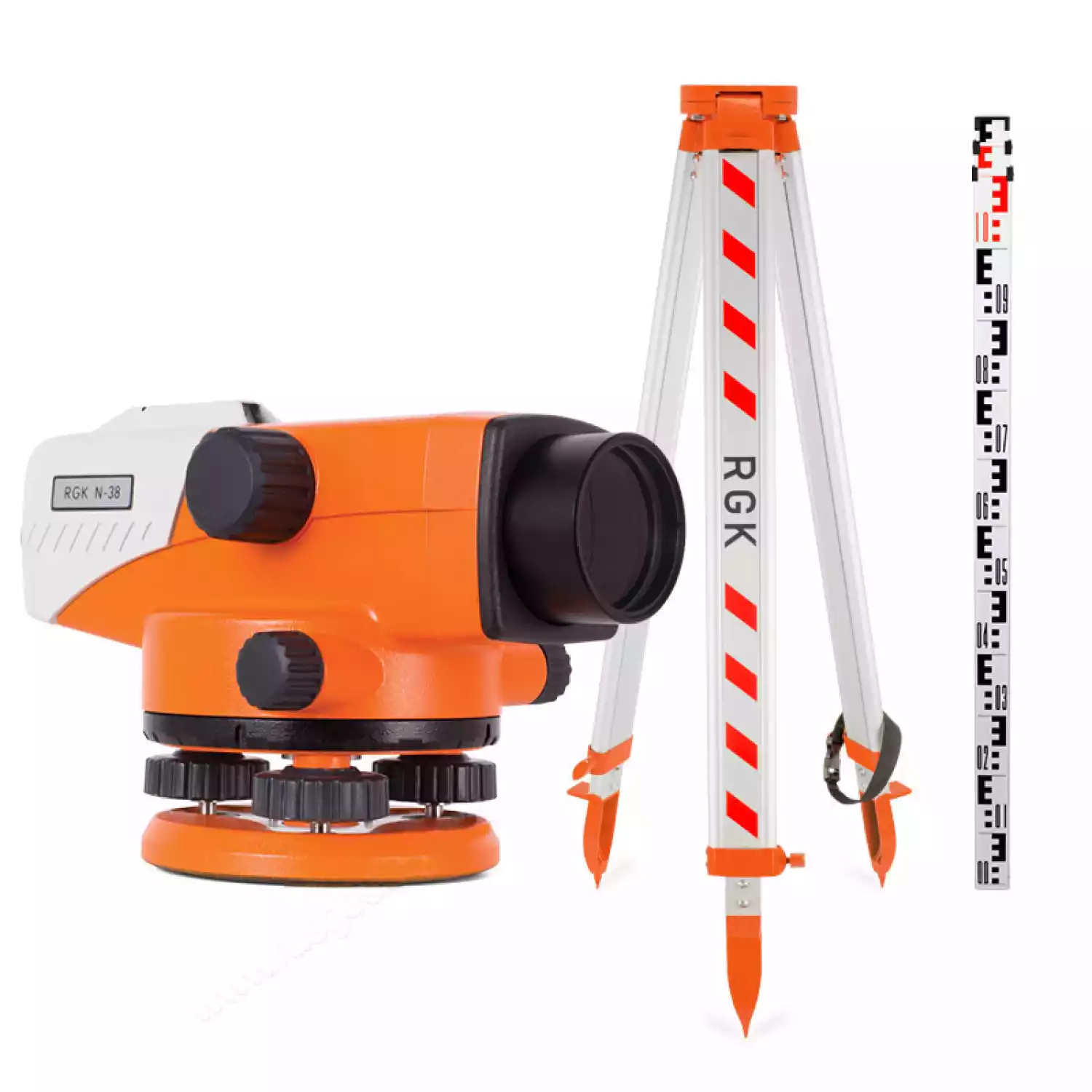 Комплект оптический нивелир RGK N-38 штатив рейка - 3 в 1 - 1