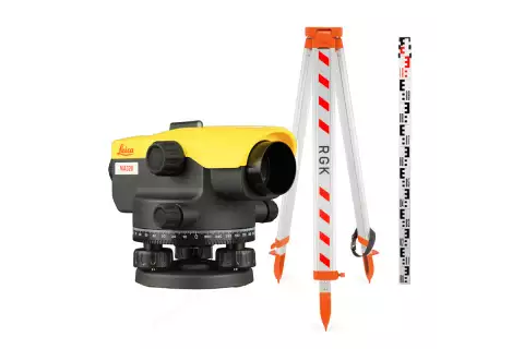 Комплект оптический нивелир Leica NA 320 штатив рейка - 3 в 1
