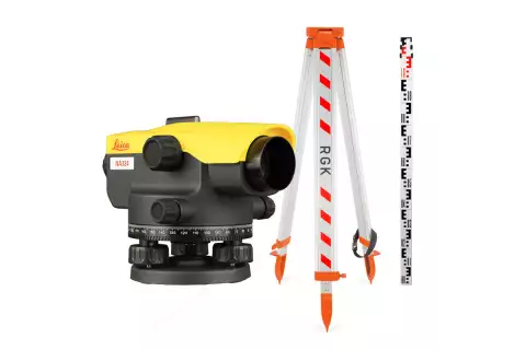 Комплект оптический нивелир Leica NA 324 штатив рейка - 3 в 1 с поверкой
