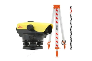 Комплект оптический нивелир Leica NA 524 штатив рейка - 3 в 1 с поверкой