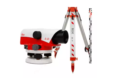 Комплект оптический нивелир Leica NA 720 штатив рейка - 3 в 1 с поверкой