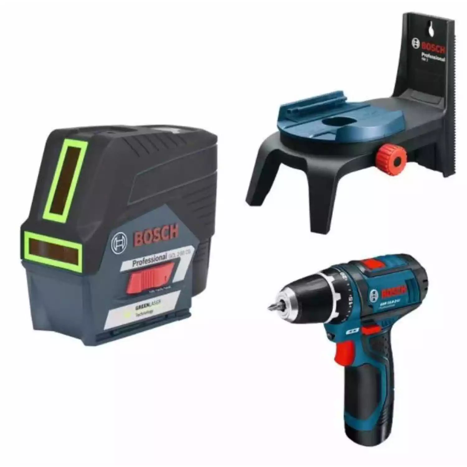 Лазерный уровень Bosch GCL 2-50 CG+RM 2+GSR12V (0.615.994.0L6) - 1