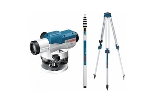 Комплект оптический нивелир Bosch GOL 20D штатив рейка - 3 в 1