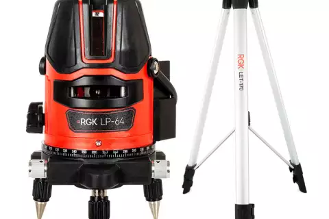 Лазерный уровень RGK LP-64 + штатив RGK LET-170