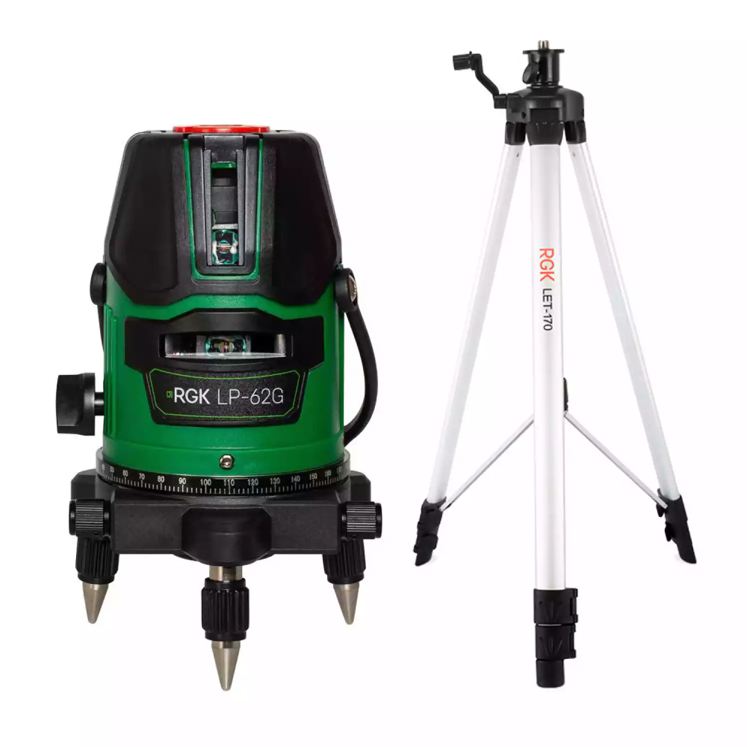Лазерный уровень RGK LP-62G + штатив RGK LET-170 - 1