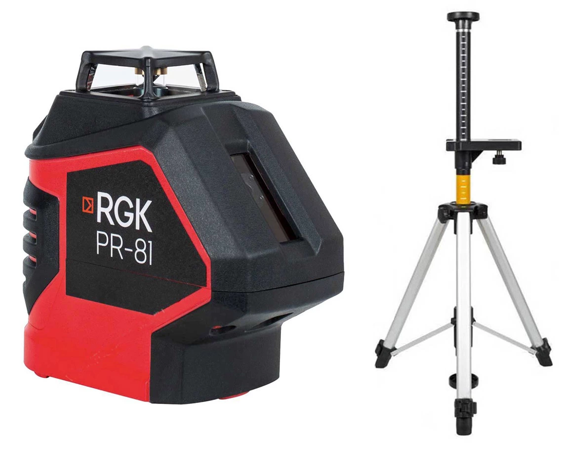 Лазерный уровень RGK PR-81 + штанга-упор RGK CG-2 - 1