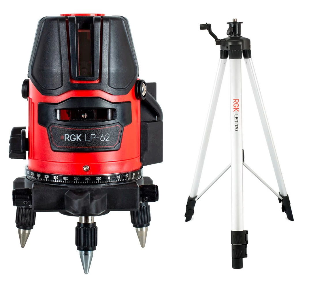 Лазерный уровень RGK LP-62 + штатив RGK LET-170 - 1