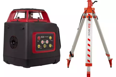 Ротационный нивелир RGK SP-400G + штатив RGK SH-230