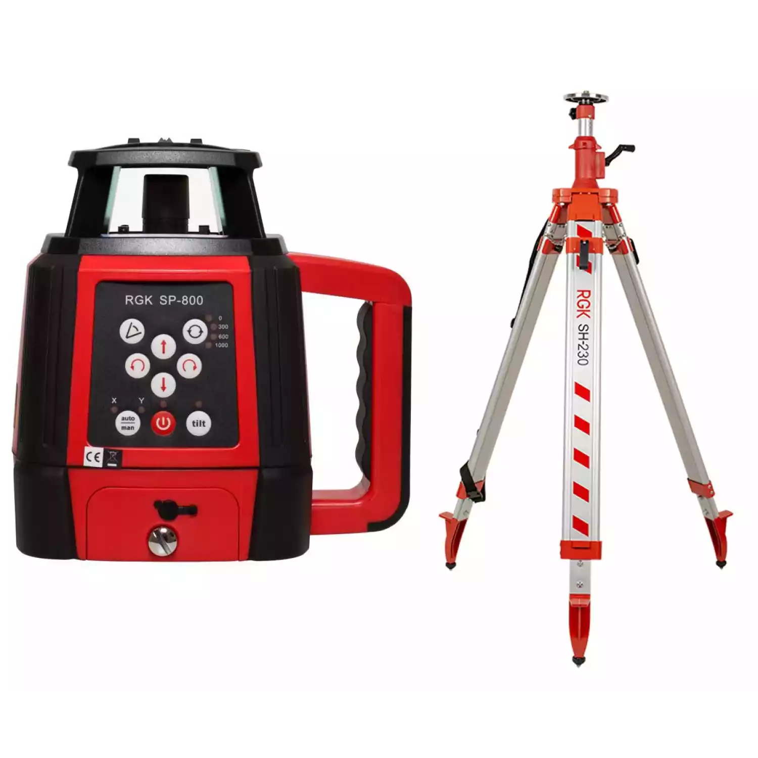 Ротационный нивелир RGK SP-800 + штатив RGK SH-230 - 1