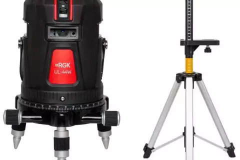 Лазерный уровень RGK UL-44W Black + штанга-упор RGK CG-2