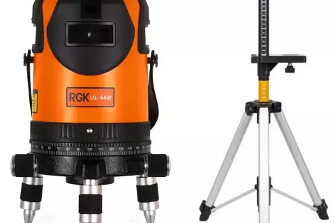 Лазерный уровень RGK UL-44W + штанга-упор RGK CG-2