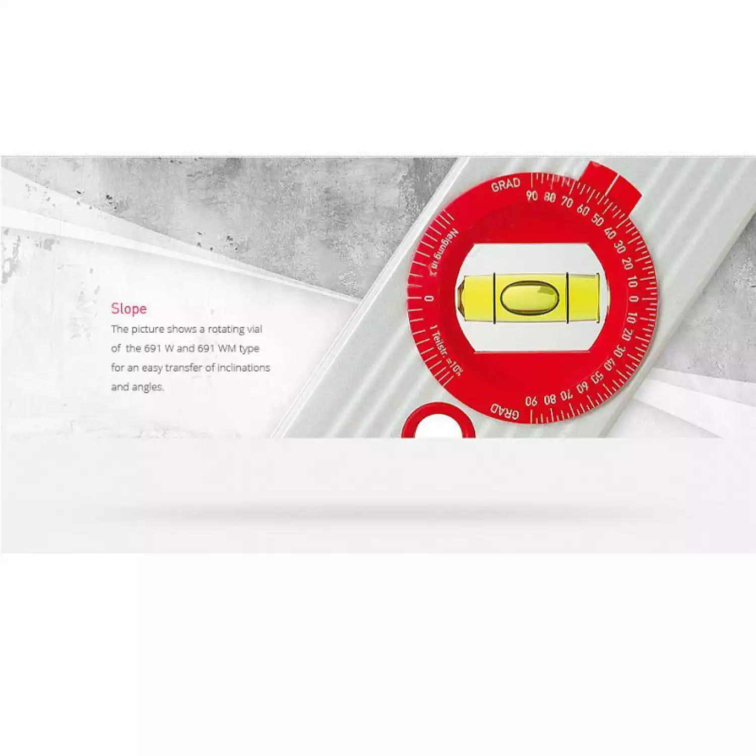 Строительный уровень BMI Alustar 691W 40 см - 3