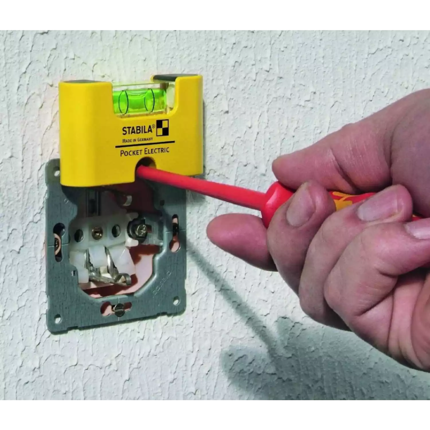 Строительный уровень Stabila Pocket Electric с чехлом на пояс - 4