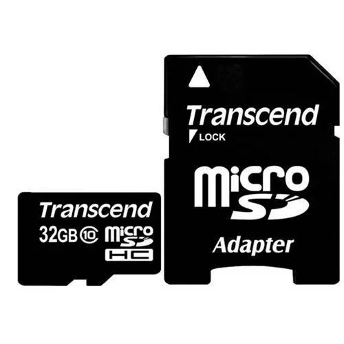 Карта памяти 32 Гб micro SD Transcend HC с адаптером - 1