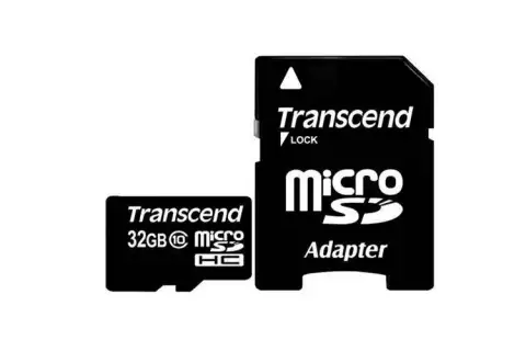 Карта памяти 32 Гб micro SD Transcend HC с адаптером