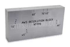 Калибровочный блок в соответствии с американским стандартом AWS D1.1:2000. Блок RC – resolution reference block.