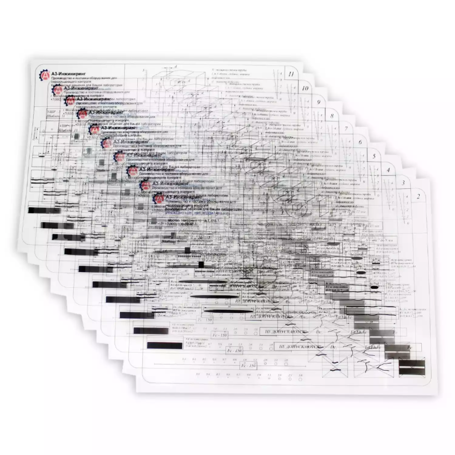 Универсальный шаблон радиографа (УШР-5) - 3