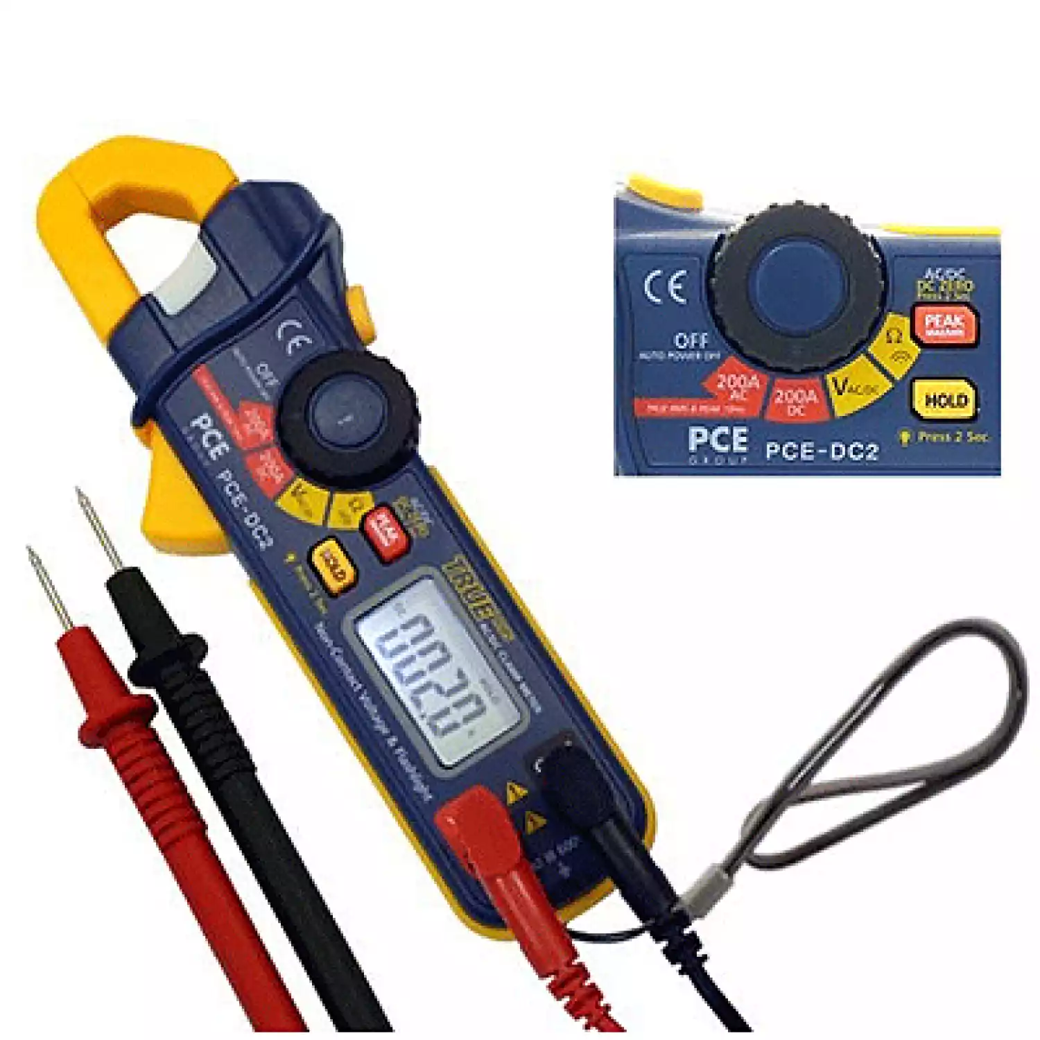 Токовые клещи со встроенным амперметром PCE-DC2 - 1