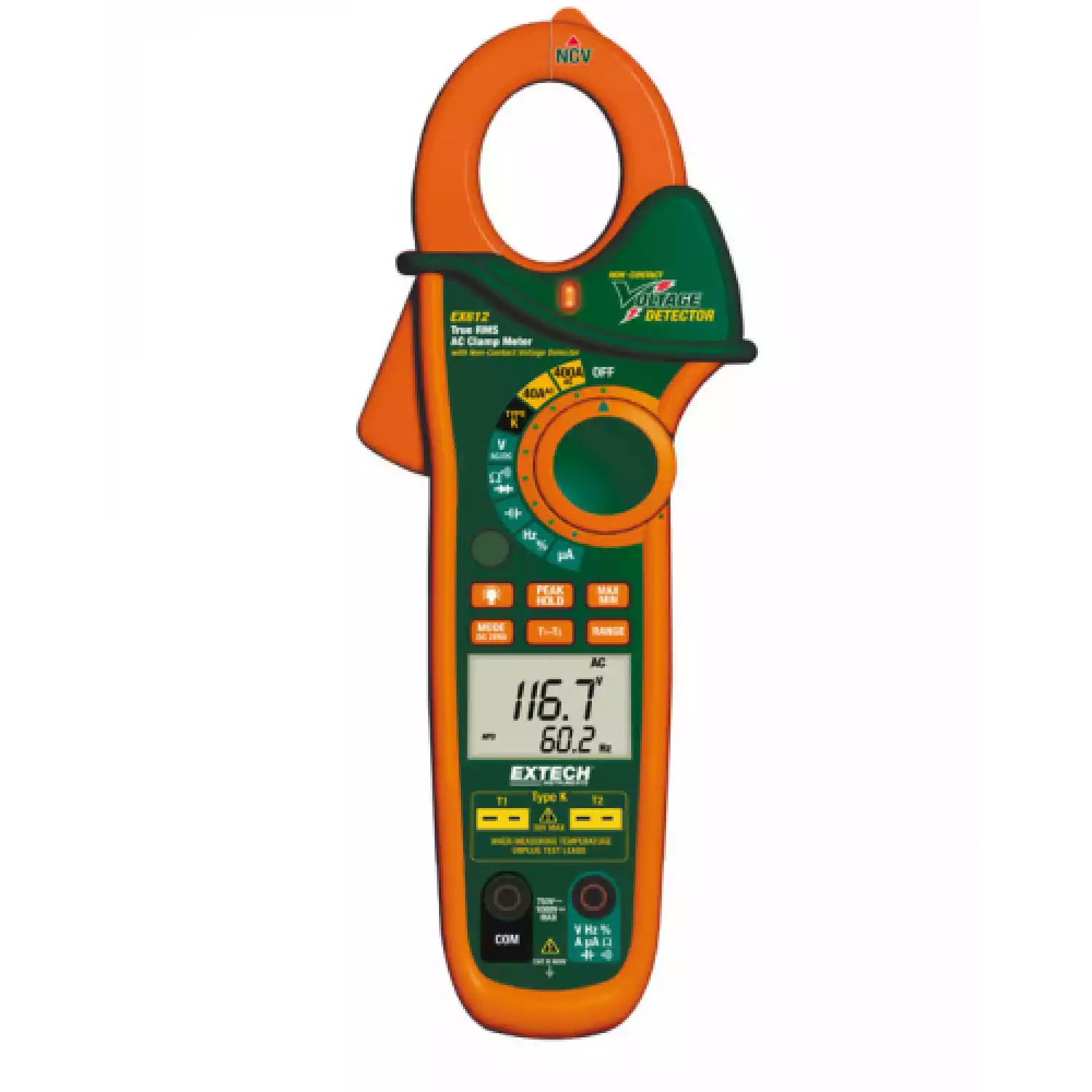Токоизмерительные TRUE RMS клещи Extech EX613 на 400А с двойным входом и NCV - 1