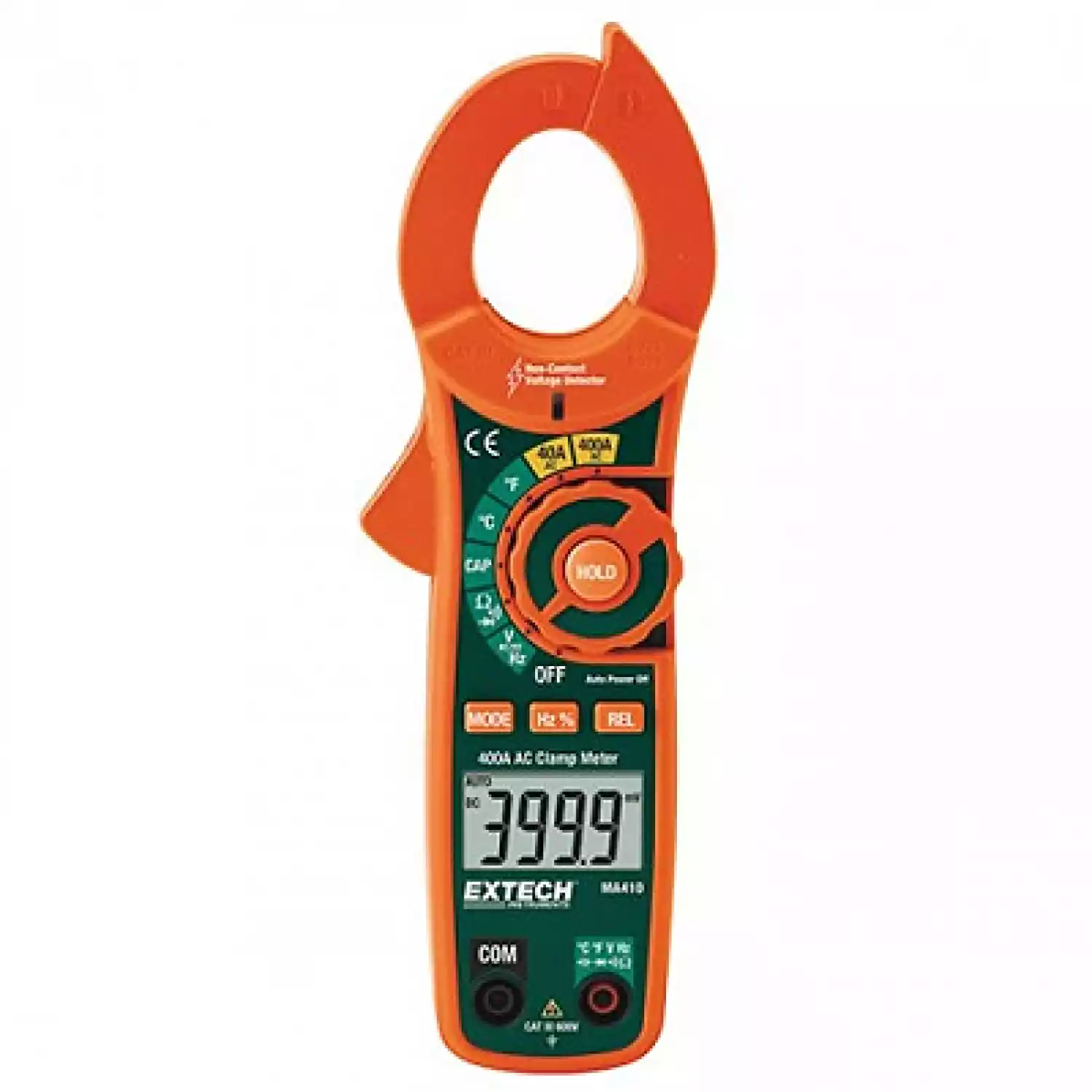 Токоизмерительные клещи Extech MA410 на 400А переменного тока + бесконтактный детектор напряжения - 1
