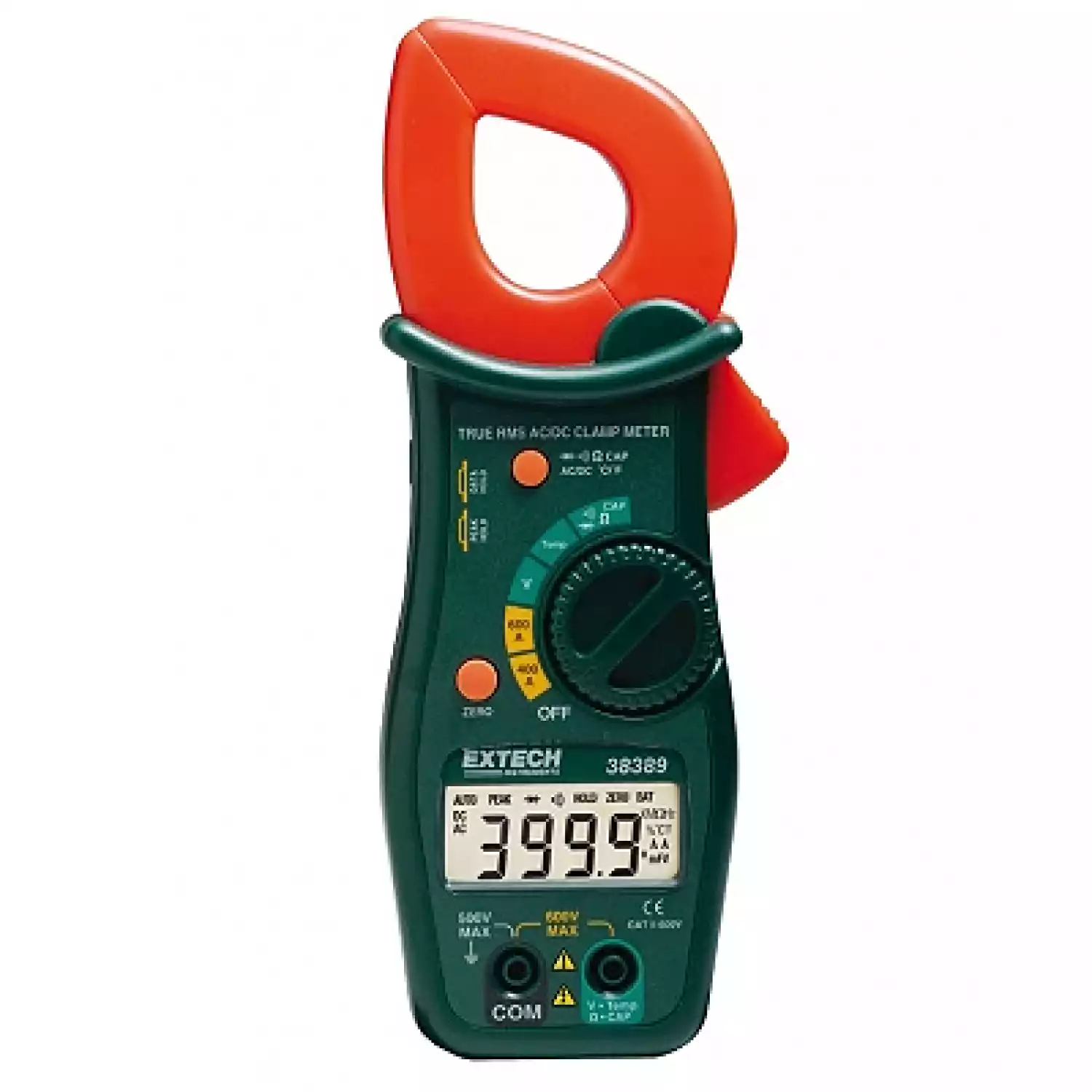 Токоизмерительные клещи Extech 38389 на 600А с функцией измерения температуры - 1