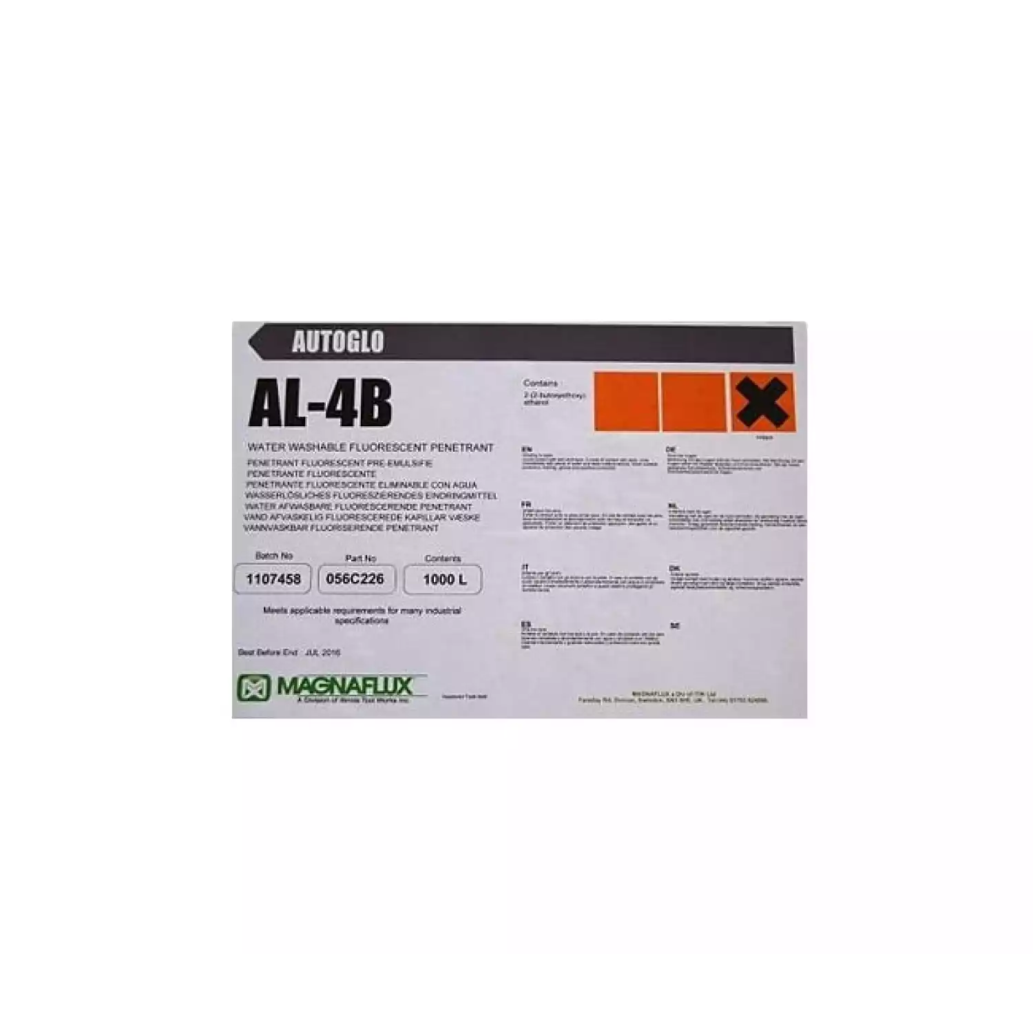 Водосмываемый пенетрант Autoglo AL-4B - 1