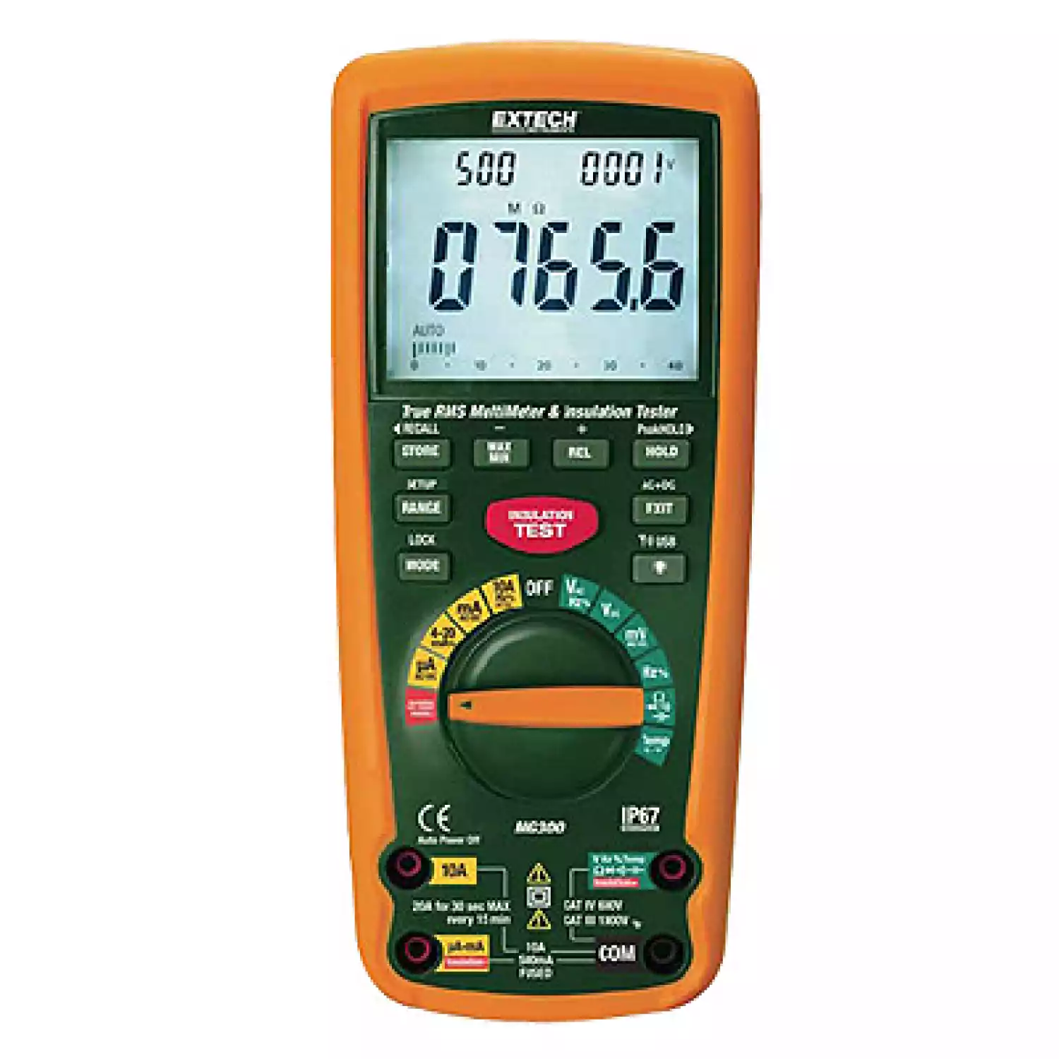 Тестер изоляции IV категории безопасности / Мультиметр с беспроводным интерфейсом для ПК (433 MГц) Extech MG302 - 1