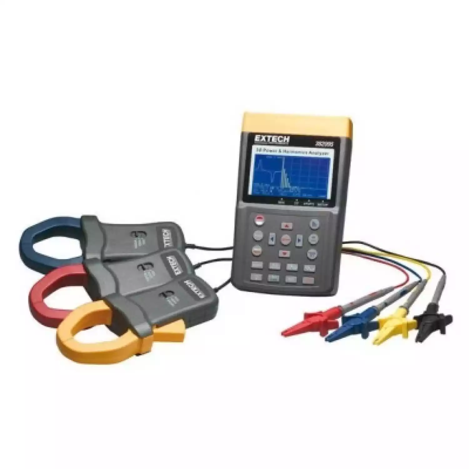 Трехфазный анализатор мощности и гармоник на 1000А (3000A) Extech 382096 - 1