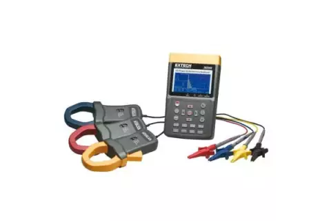 Трехфазный анализатор мощности и гармоник на 1000А (3000A) Extech 382096