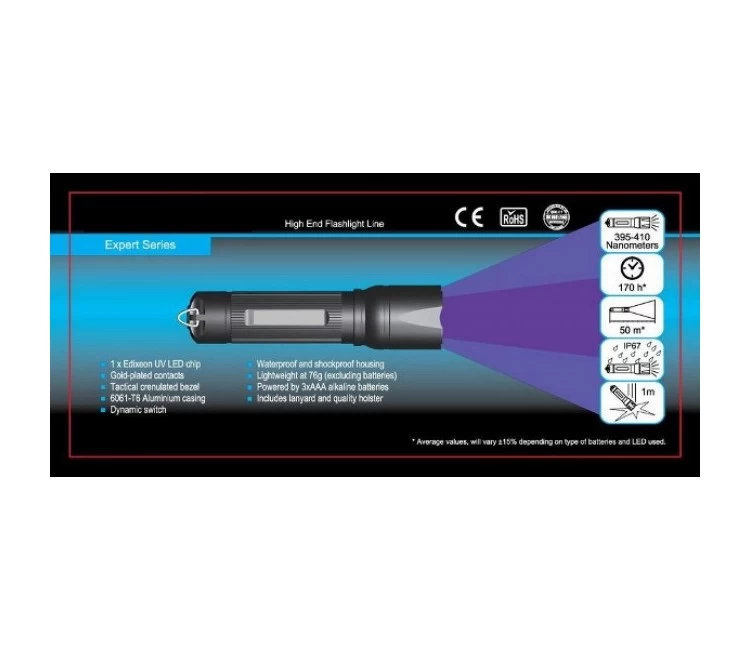 Фонарь ультрафиолетовый TQC LD7290 (UV spotlight) - 2