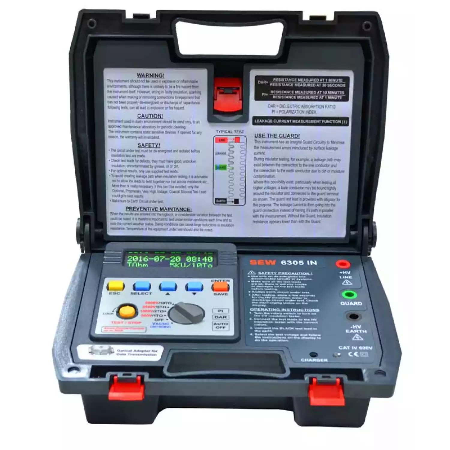 Цифровой измеритель сопротивления изоляции SEW 6305A IN - 1