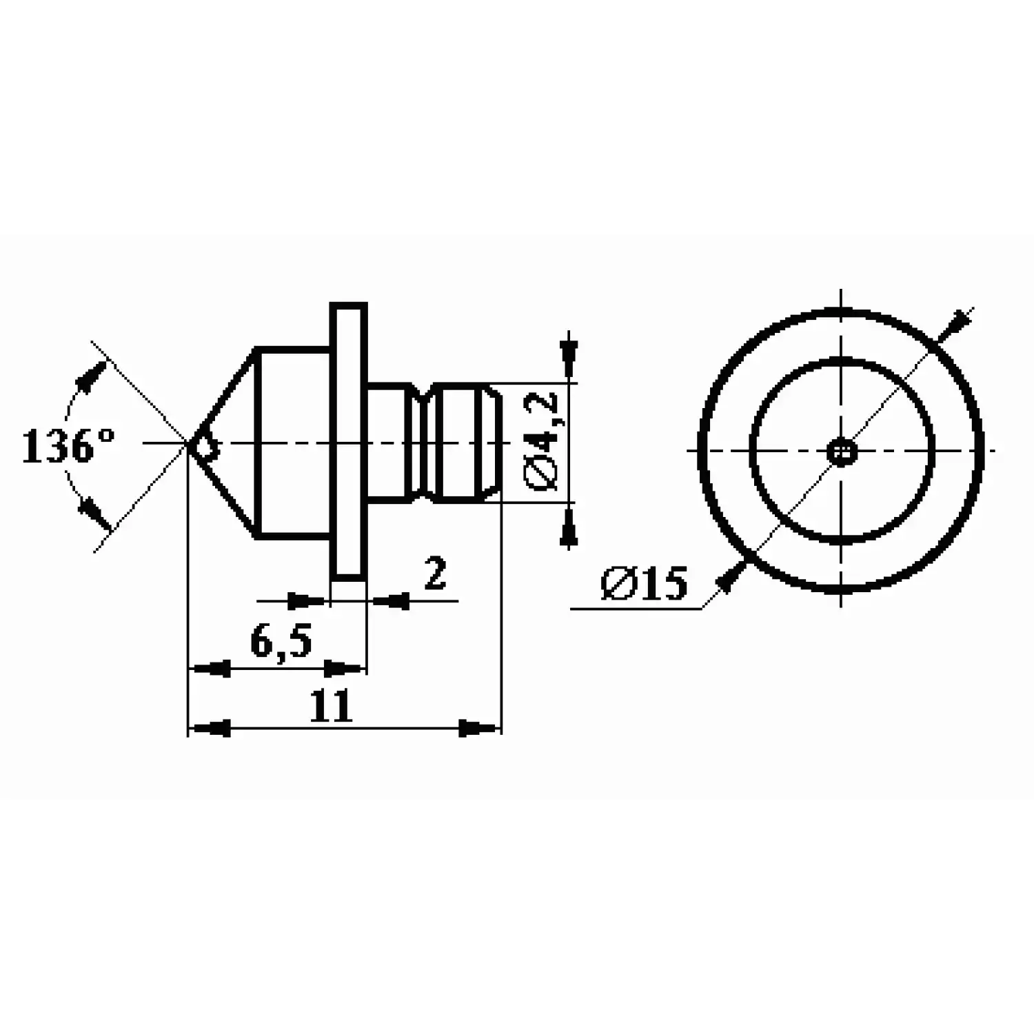 Наконечник алмазный тип НПМ для микротвердомеров ПМТ-3 и ПМТ-5 - 3