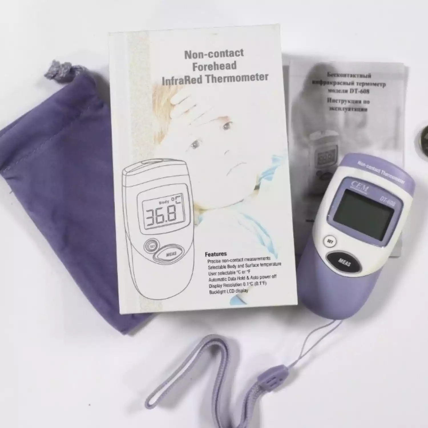 Бесконтактный термометр инфракрасный CEM DT-608 - 3