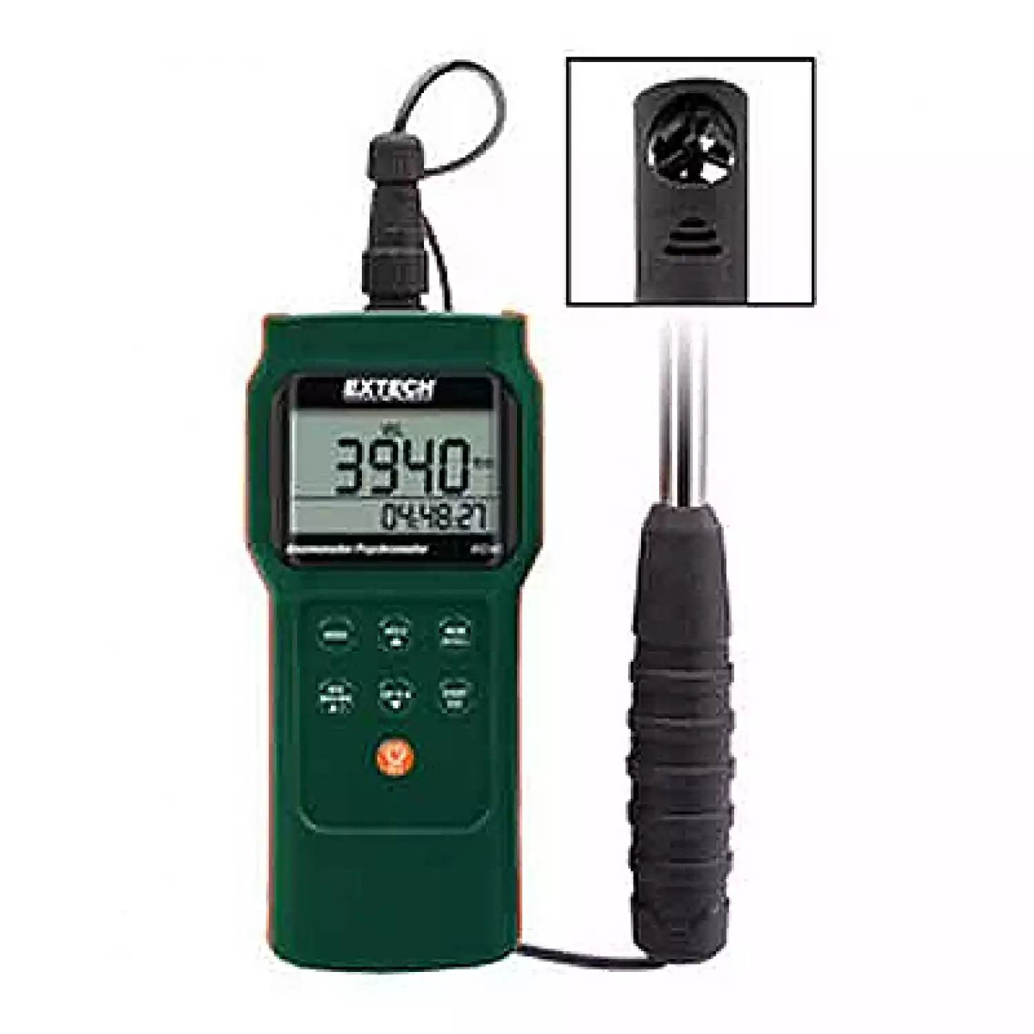 Термо/Гигро/Анемометр с функцией измерения точки росы и температуры смоченного шарика Extech AN340 - 1