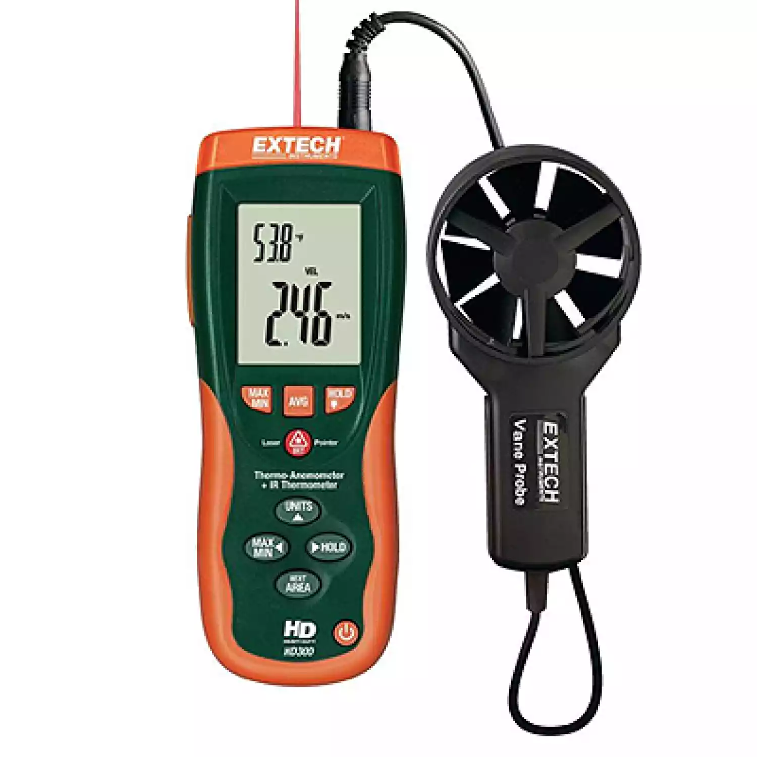 Термоанемометр + ИК термометр Extech HD300 - 2
