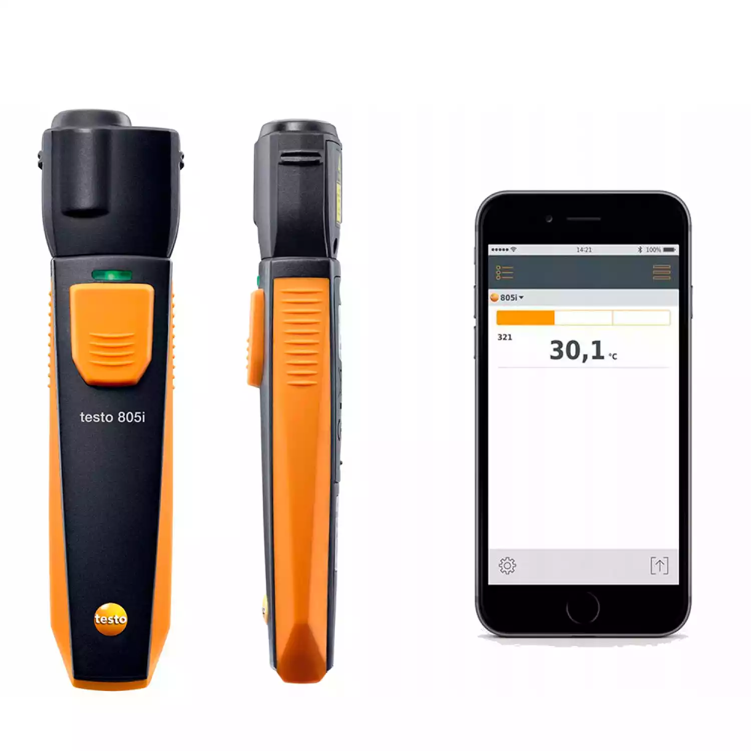Testo 805i смарт-зонд — ИК-термометр с Bluetooth, управляемый со смартфона/планшета - 4