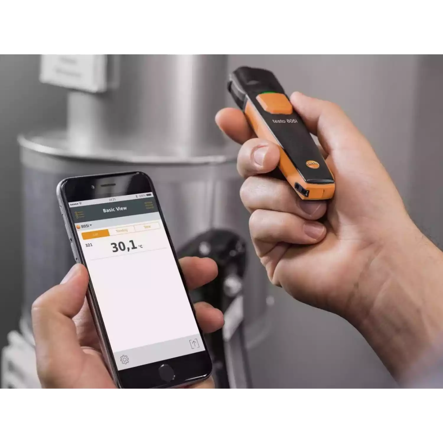Testo 805i смарт-зонд — ИК-термометр с Bluetooth, управляемый со смартфона/планшета - 8