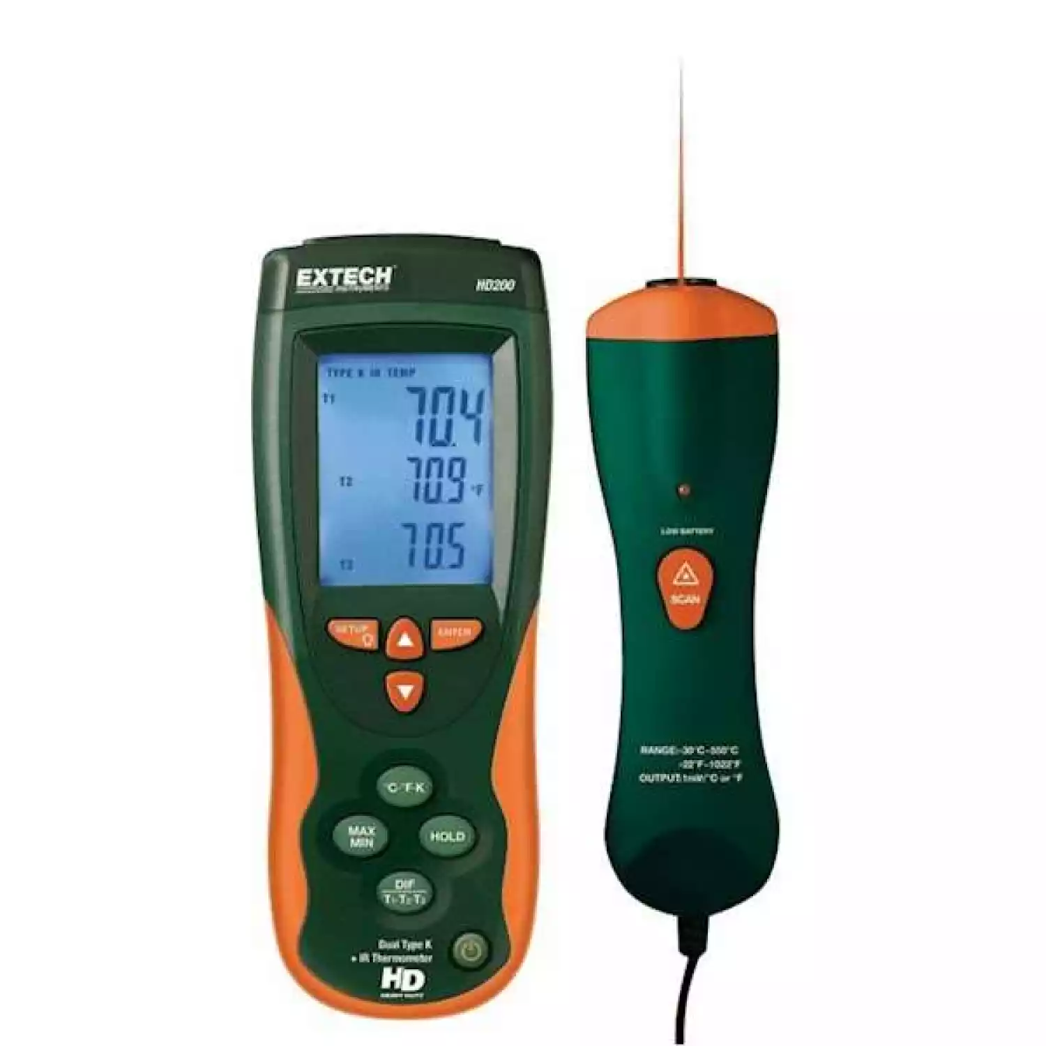 Дифференциальный термометр-регистратор Extech HD200 двойного - 1