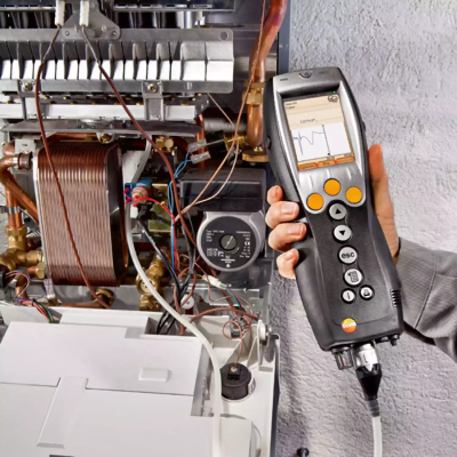 Testo 330-2 LL газоанализатор + testo 760-2 мультиметр с магнитным креплением (комплект) - 5