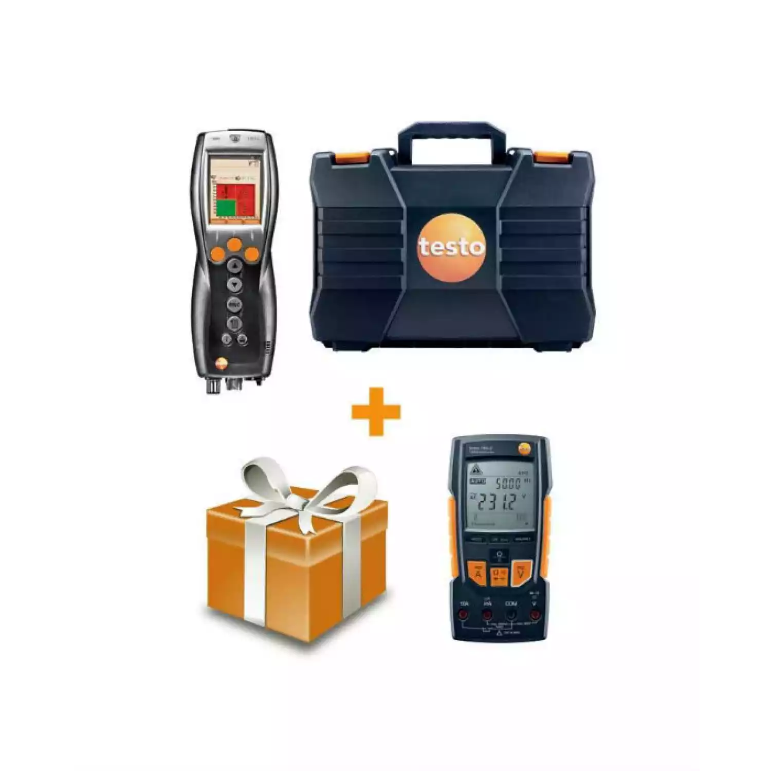 Testo 330-2 LL газоанализатор + testo 760-2 мультиметр с магнитным креплением (комплект) - 1