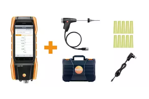 Комплект testo 300, СО без Н2-компенсации — Комплект testo 300 без H2-компенсации: анализатор дымовых газов (O2, CO до 4000 ppm)