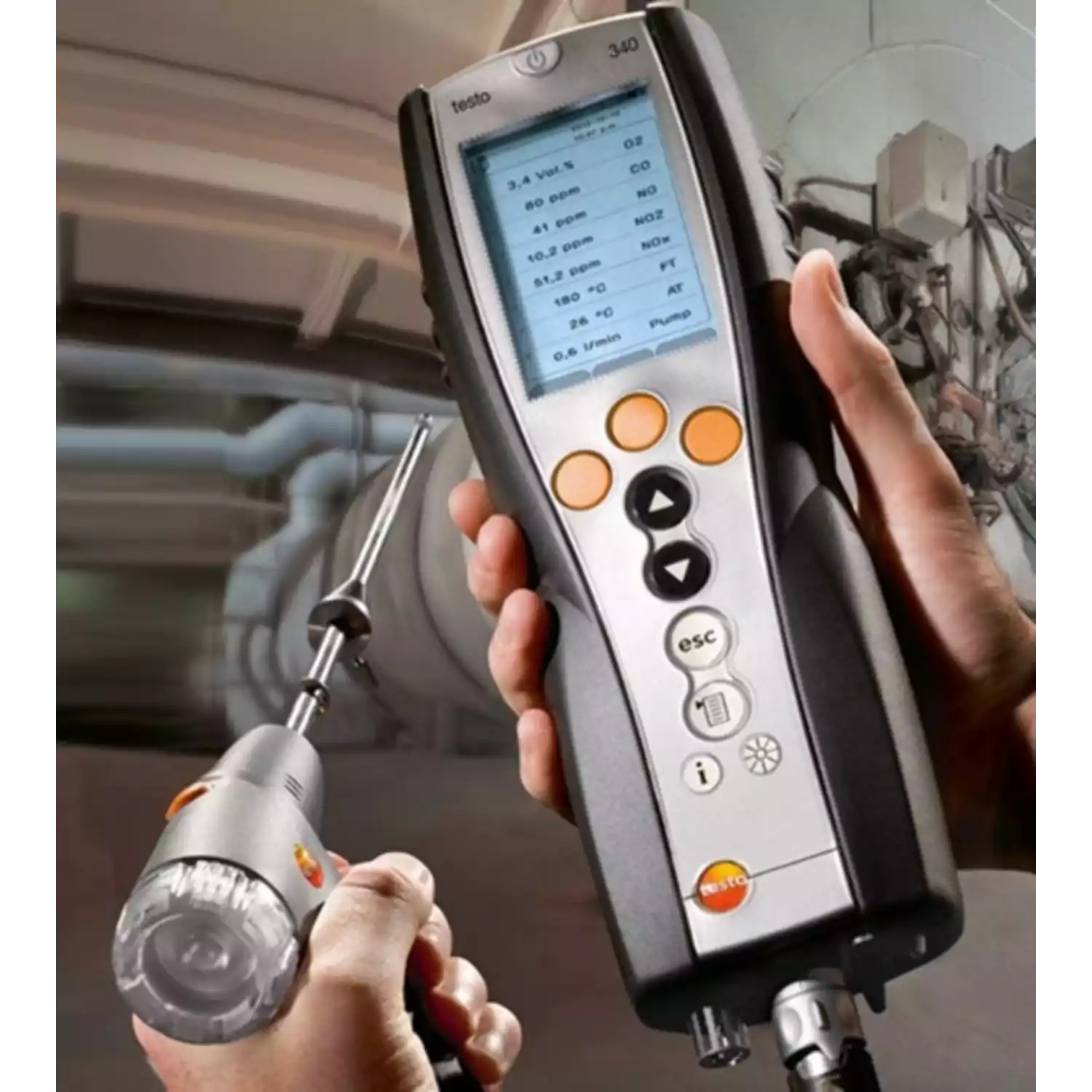 Testo 340 газоанализатор (Комплект O2, CO, NO, SO2) - 5