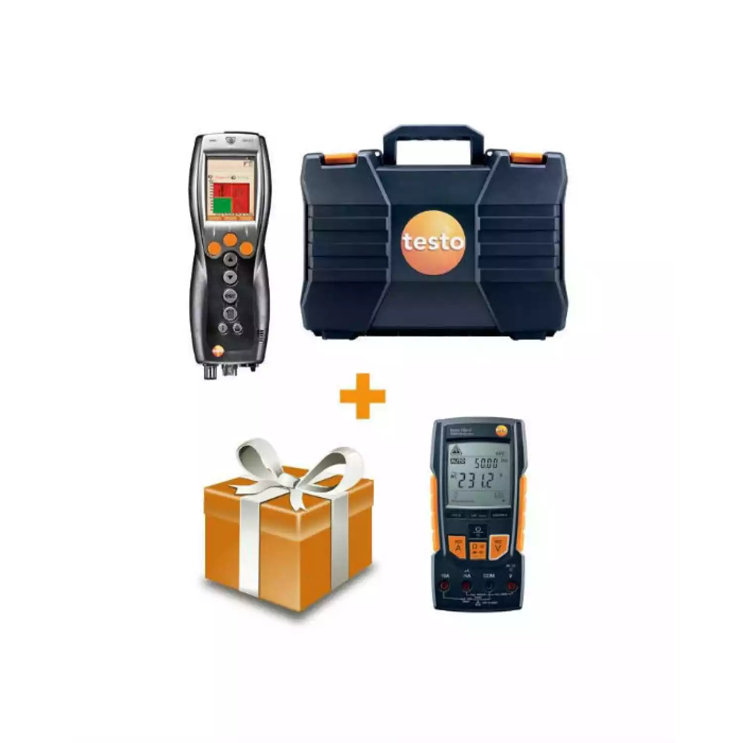 Testo 330-2 LL NOx газоанализатор + testo 760-2 мультиметр с магнитным креплением (комплект) - 1