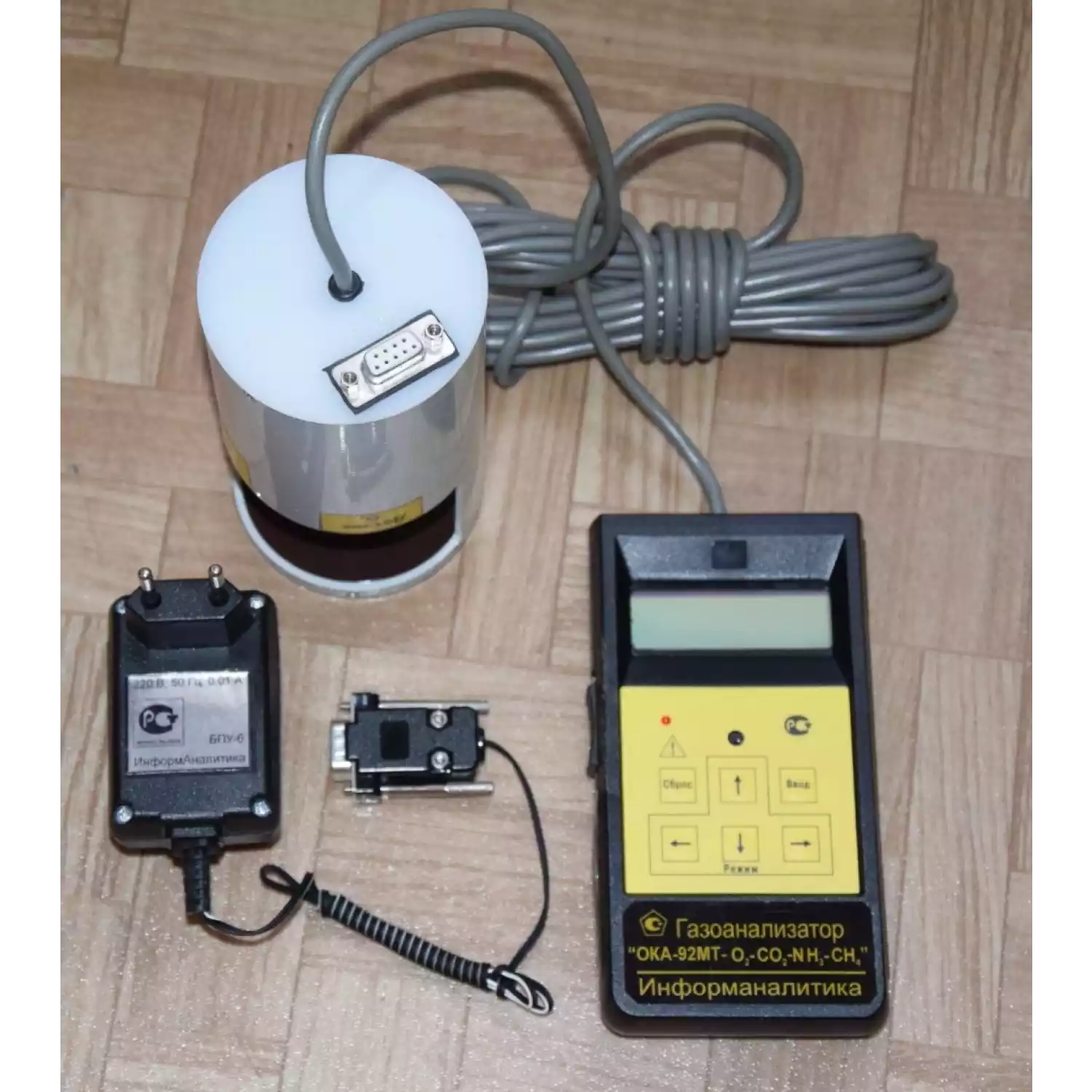 Газоанализатор переносной ОКА-92МТ-CH4-O2-CO-NH3 (кислород, угарный газ, аммиак, метан) с выносным датчиком на кабеле 6 м - 1