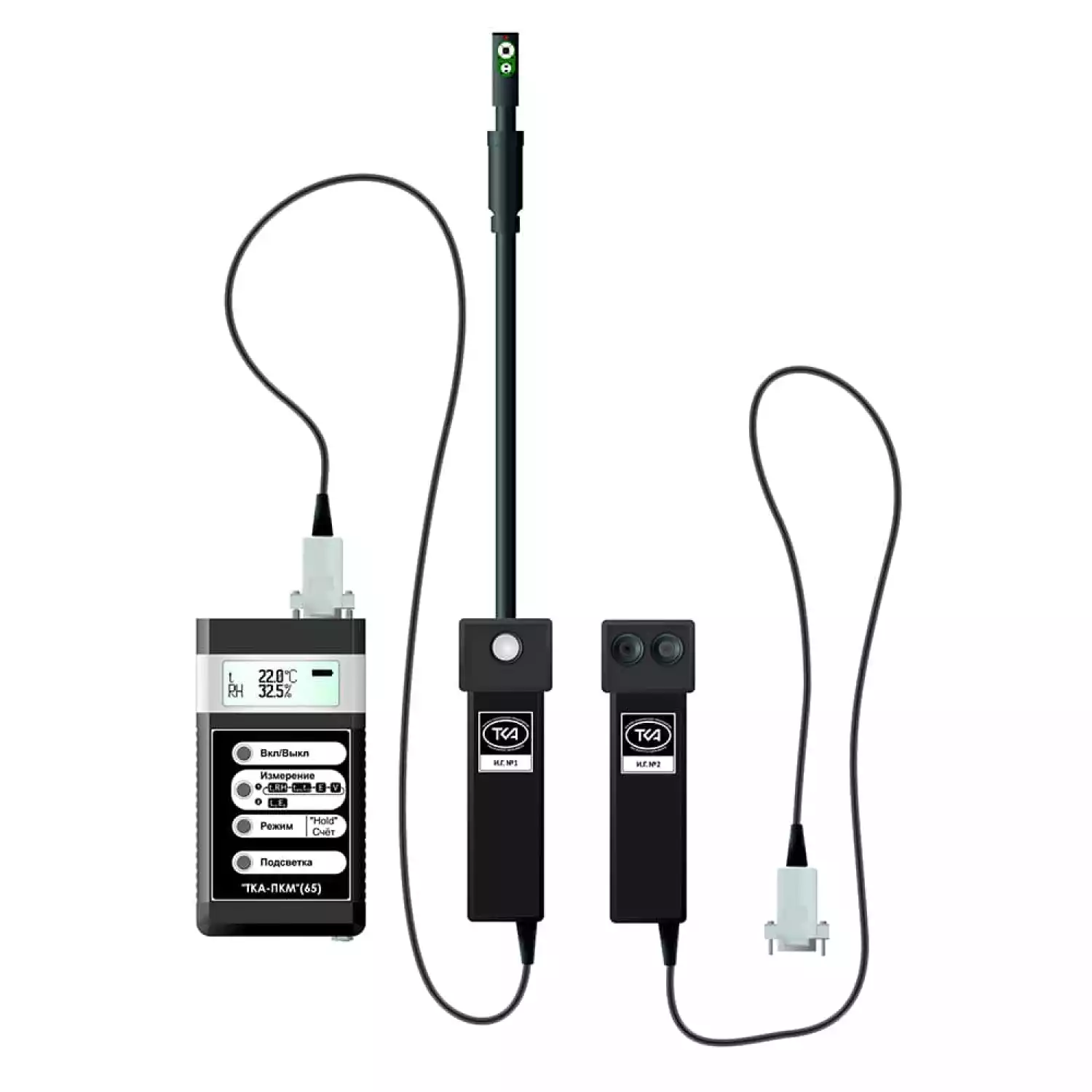 Анемометр + Термогигрометр + Люксметр + Яркомер + УФ-Радиометр ТКА-ПКМ 65 - 1