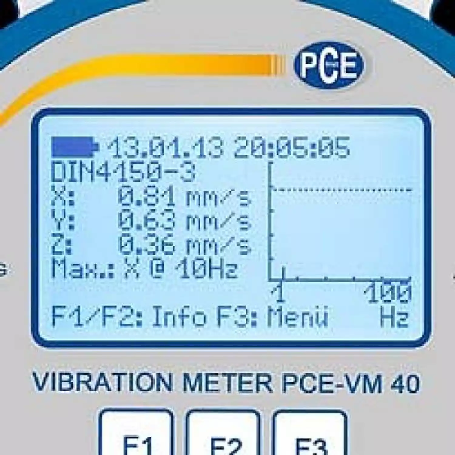 Виброметр PCE-VM 40B для зданий и сооружений - 2